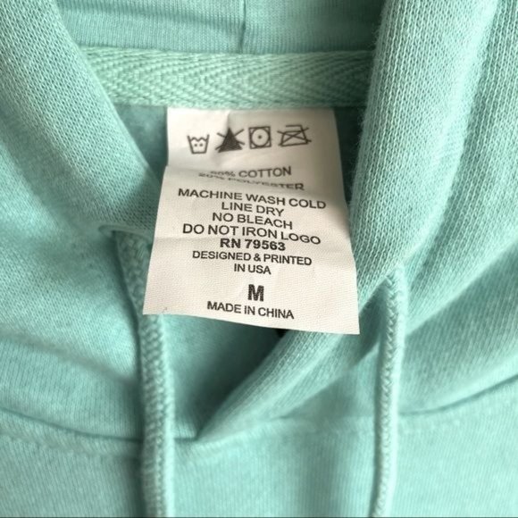 TURQUOISE WOMENS HOODIE  SZ:M  NWOT - Picture 3 of 4